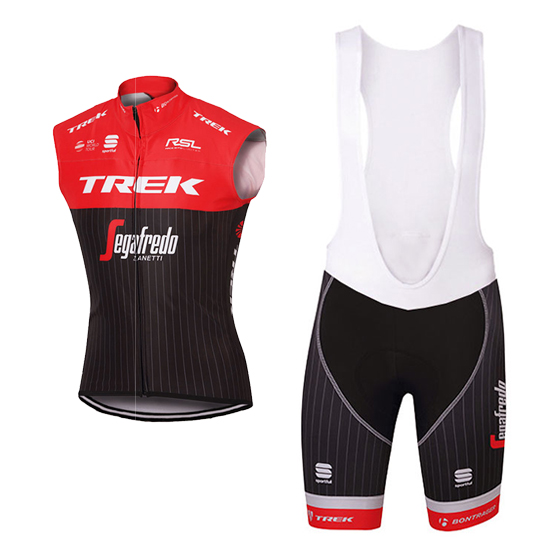 Gilet antivento Trek Segafredo 2017 rosso e nero